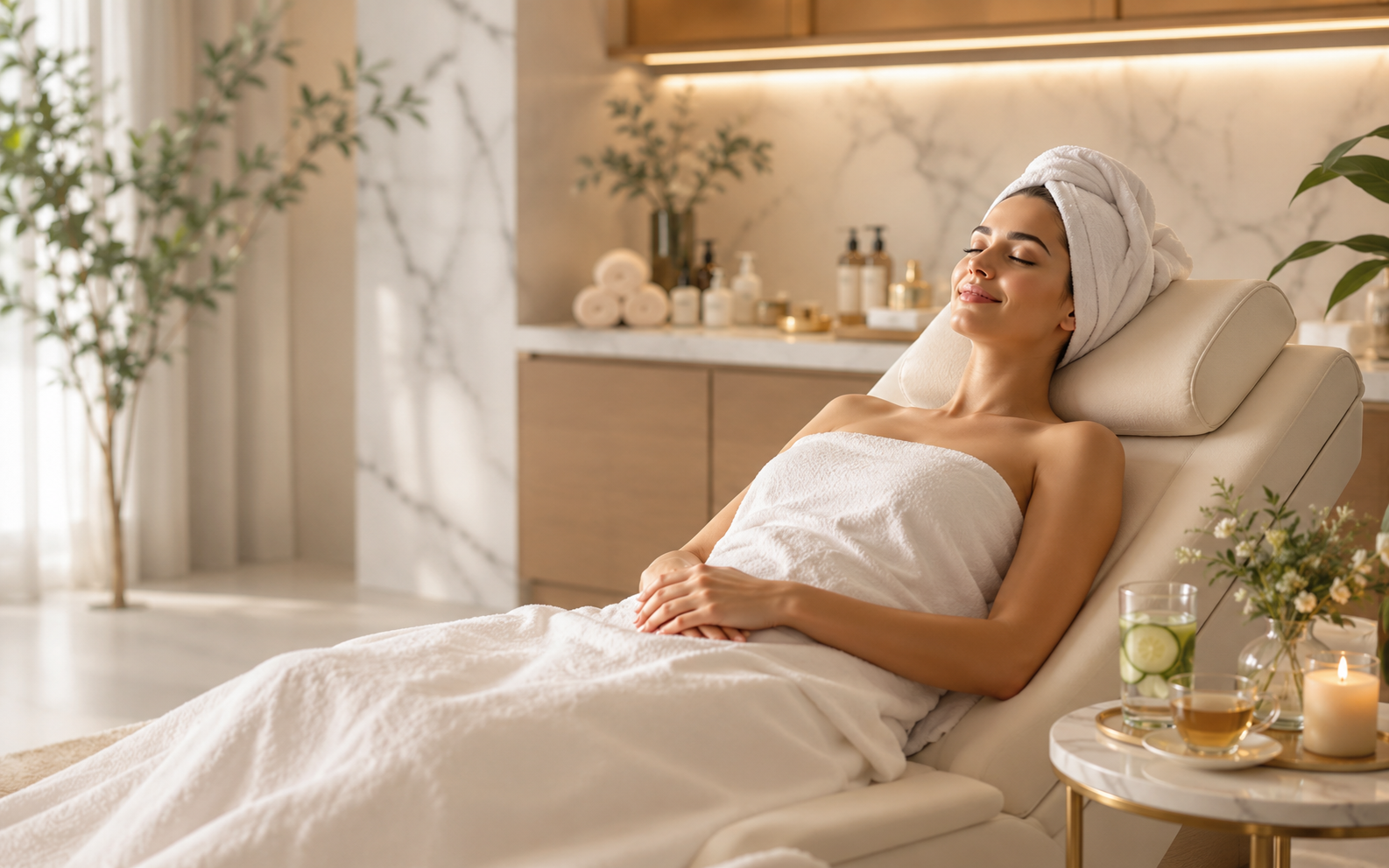 Spa and beauty wellness room with a calm and relaxing atmosphere